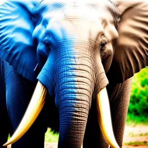 Endangered Bull Elephant in South African National Park