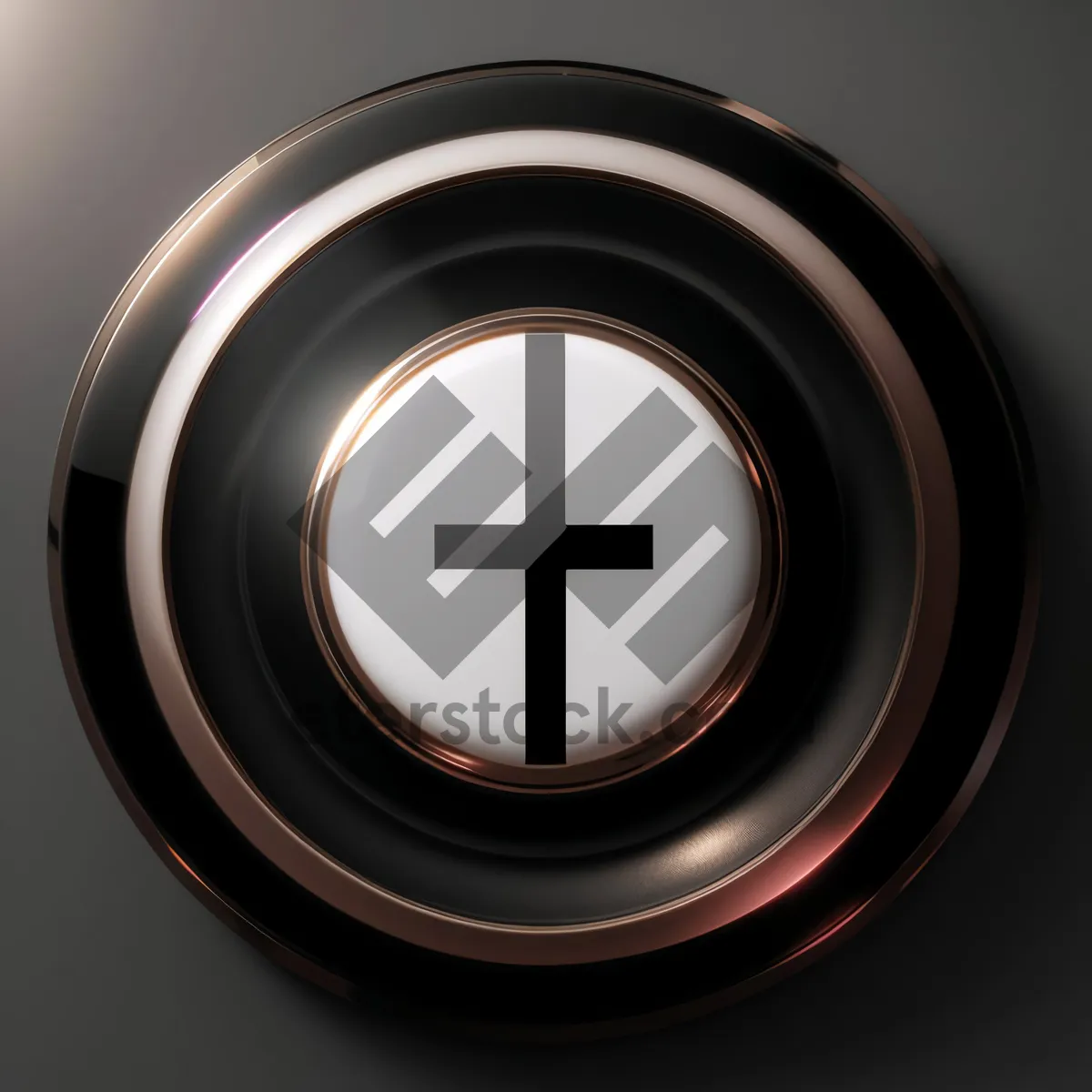 Picture of Shiny Round Web Button: Modern Metallic Icon Set