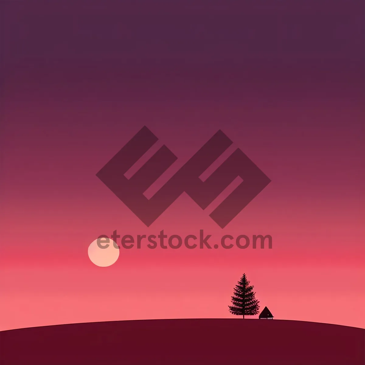 Picture of Vibrant Sunset Over Summer Landscape