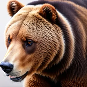 Cute Brown Bear in Wild Habitat
