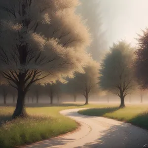Serene Summer Road Amidst Scenic Landscape