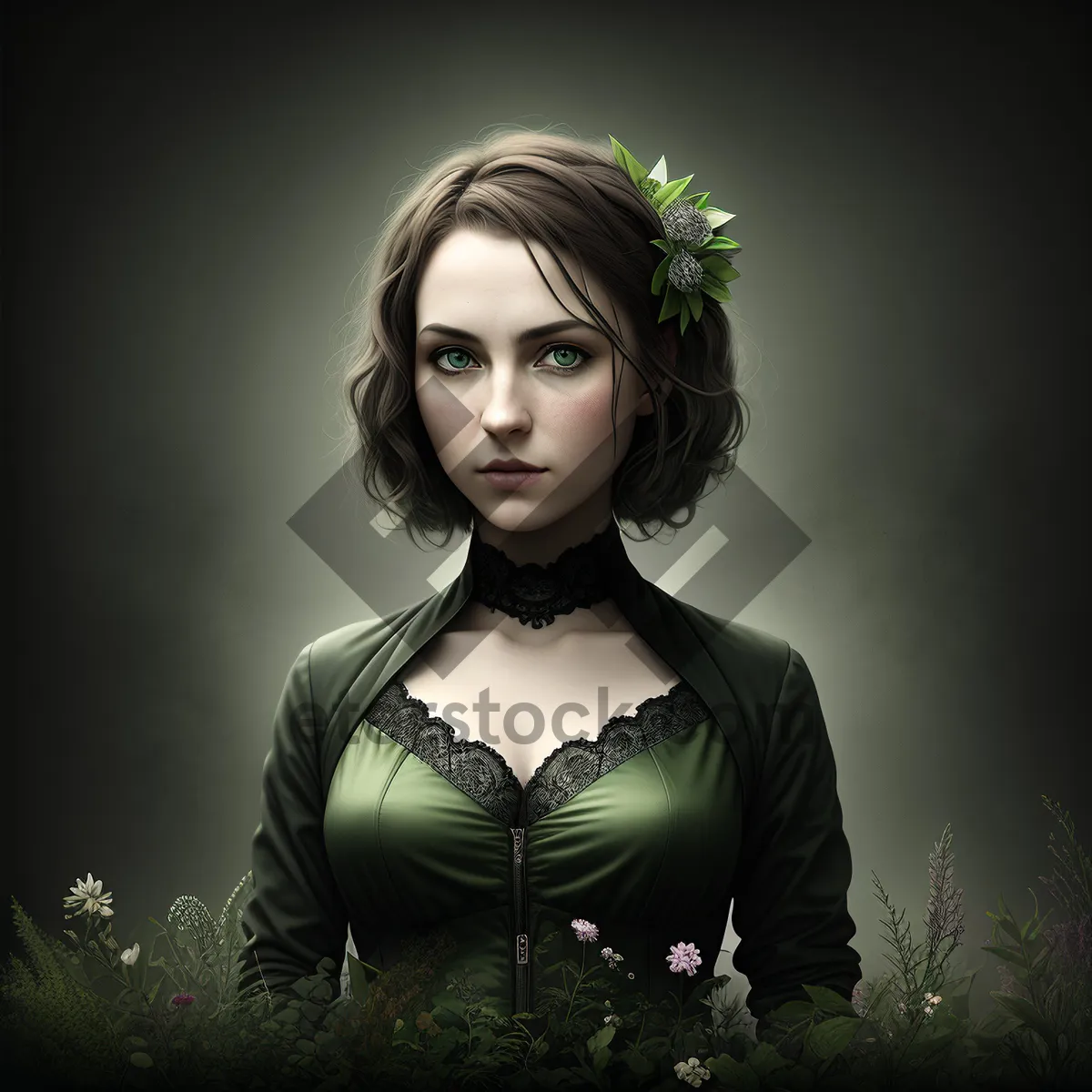 Picture of Stunning Smasher: Elegant brunette model with captivating eyes