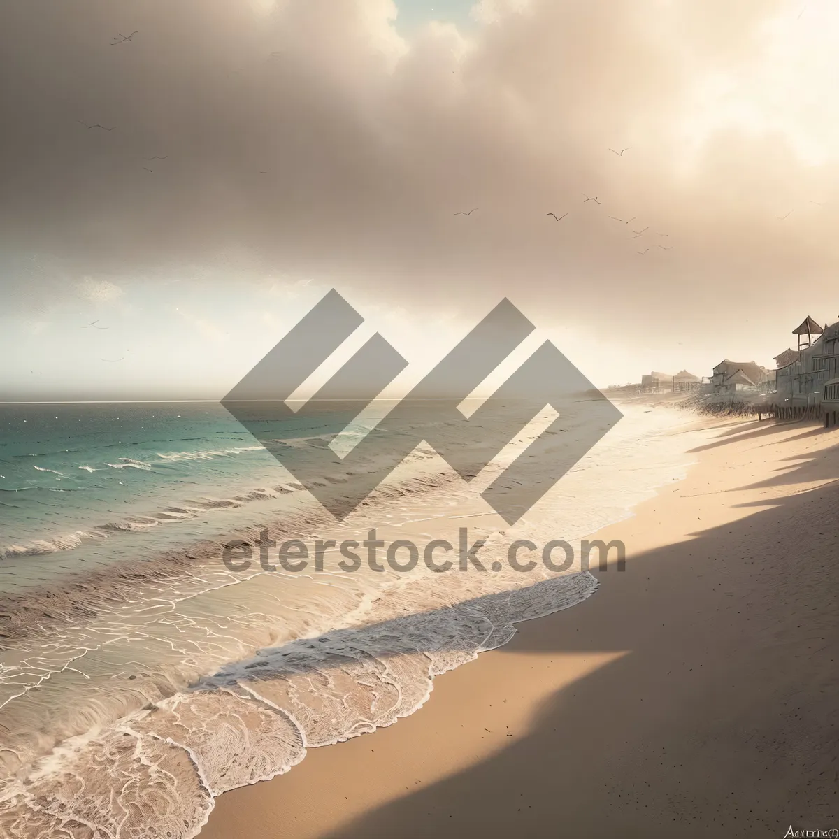 Picture of Serenity on the Shore: Tranquil Beachscape