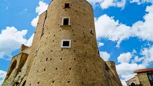 Ancient Castle Tower in Historic Fortress.