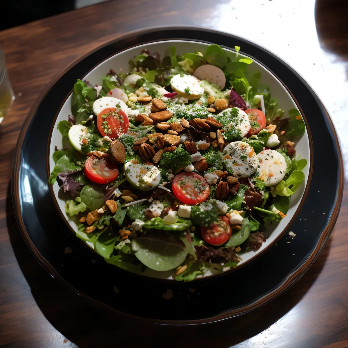 Picture of Nutritious vegetable salad with grilled meat