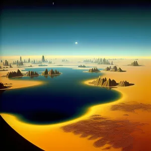 Golden Horizon over Ocean Waves at Sunset