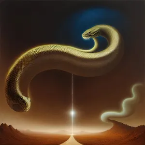 Night snake in the moonlight - a slithering sight.