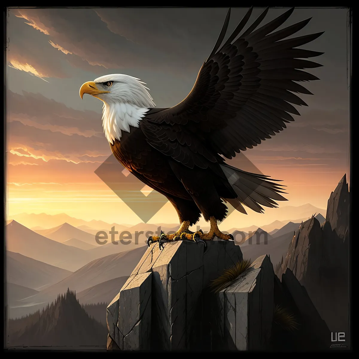 Picture of Majestic Bald Eagle in Flight