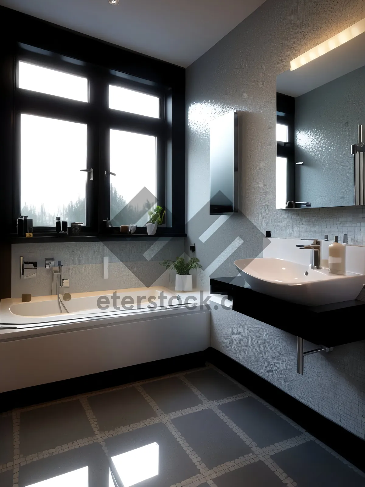 Picture of Modern Luxury Bathroom with Wooden Furniture