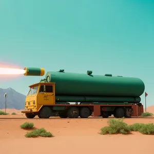 Freight Truck on a Busy Highway