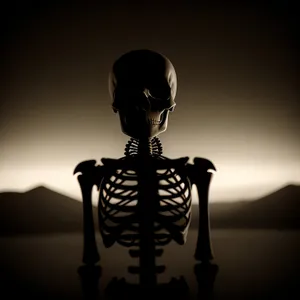 3D Human Skeleton Anatomy X-Ray Graphic