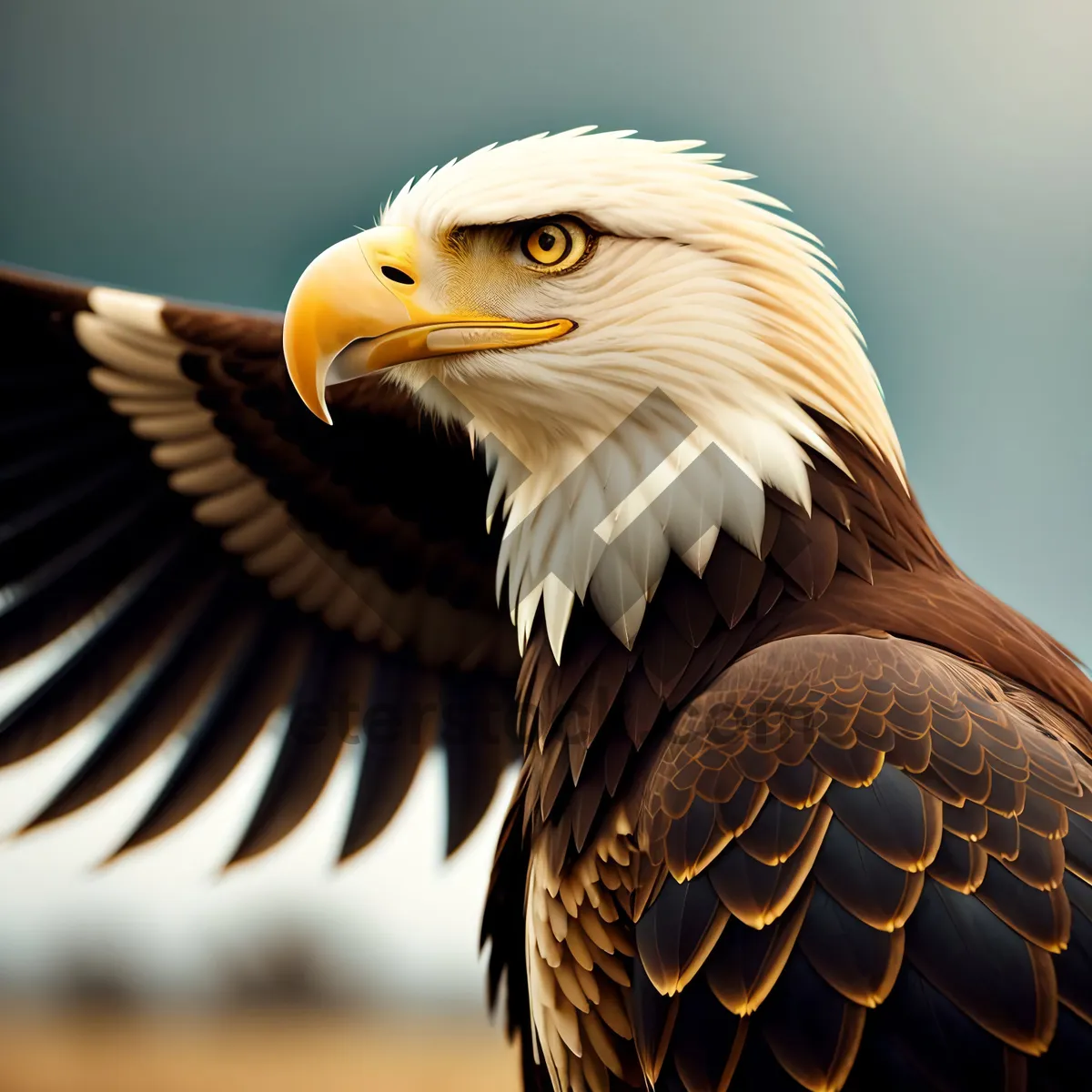 Picture of Bald Eagle: Majestic Hunter with Piercing Gaze