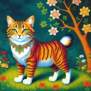 Cheerful Cartoon Cat Jigsaw Puzzle Game