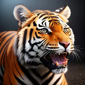 Striking Zebra Tiger - Majestic Feline in the Wild