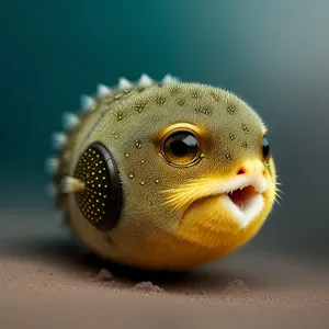 Tropical Puffer Fish with Enchanting Eyes