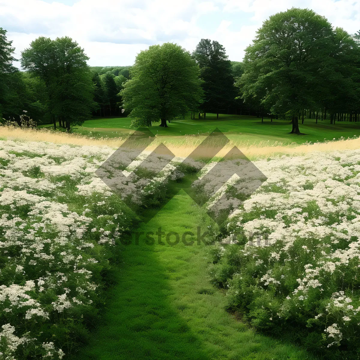 Picture of Park landscape with tea tree and rural countryside