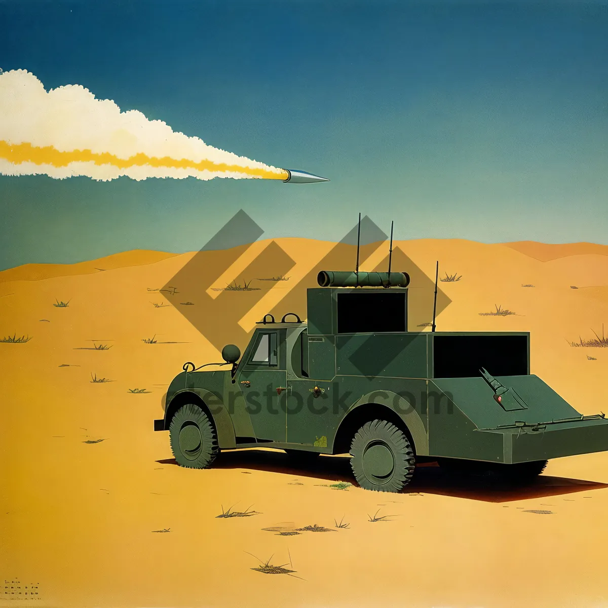 Picture of Machine traversing sand in desert