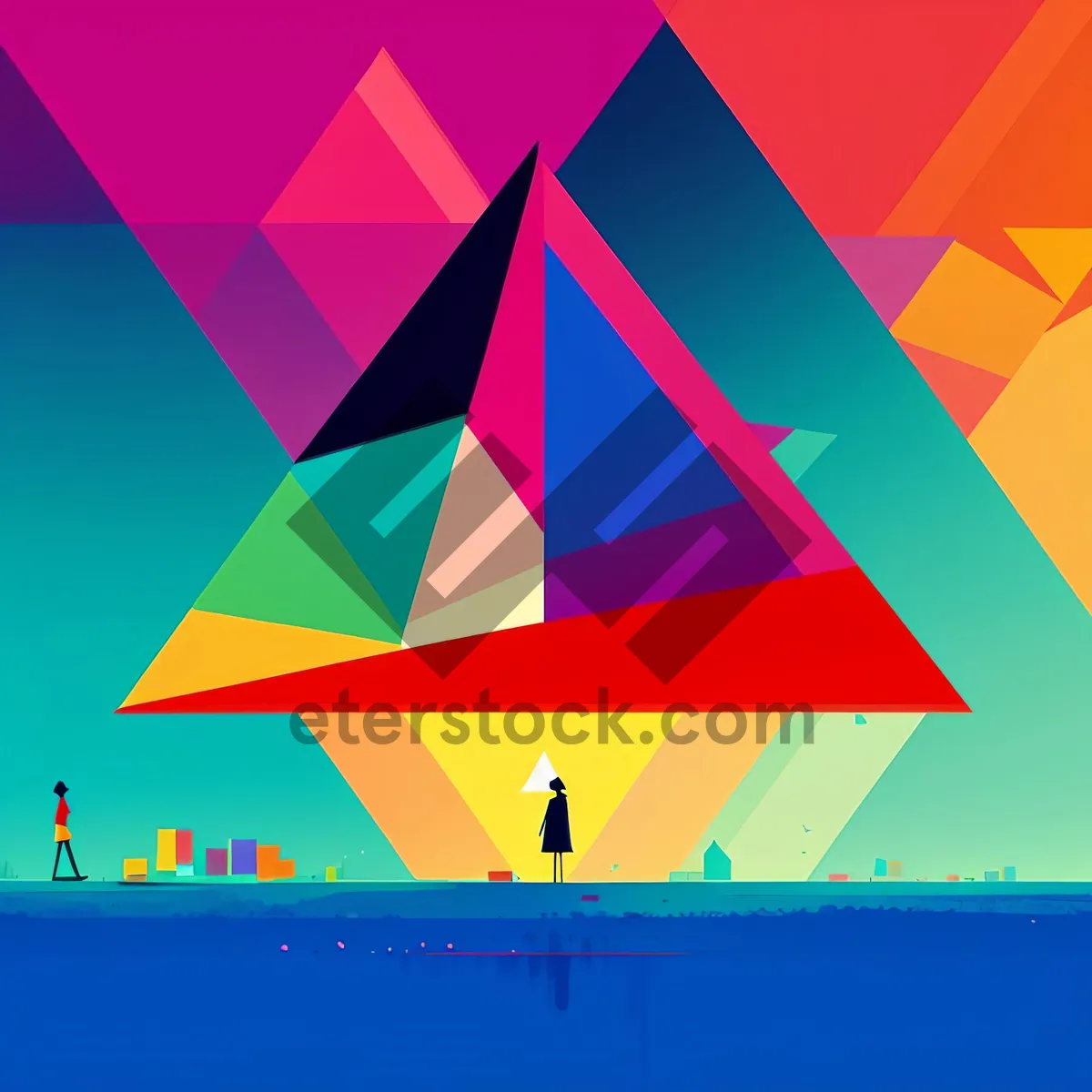 Picture of Abstract Geometric Wallpaper Design