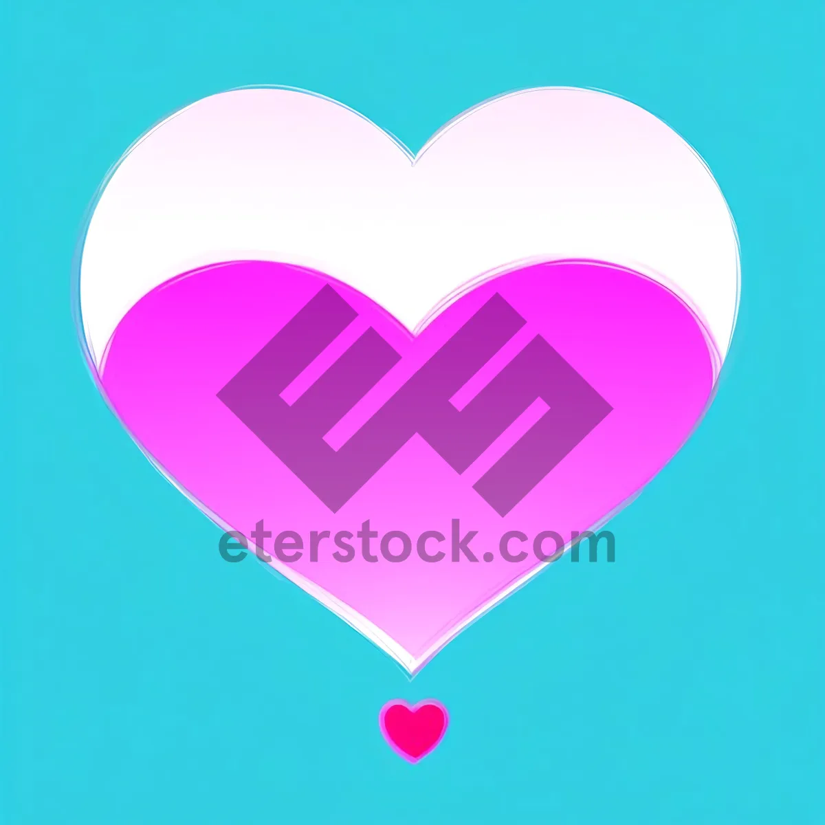 Picture of Romantic Love Heart Icon: Passionate Valentine's Day Symbol