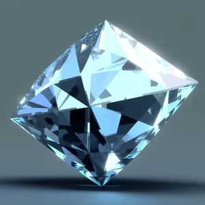 Shimmering Glass Gem in Brilliant 3D Symbol