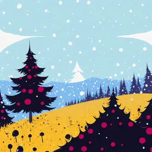 Festive Winter Wonderland Greeting Card Design