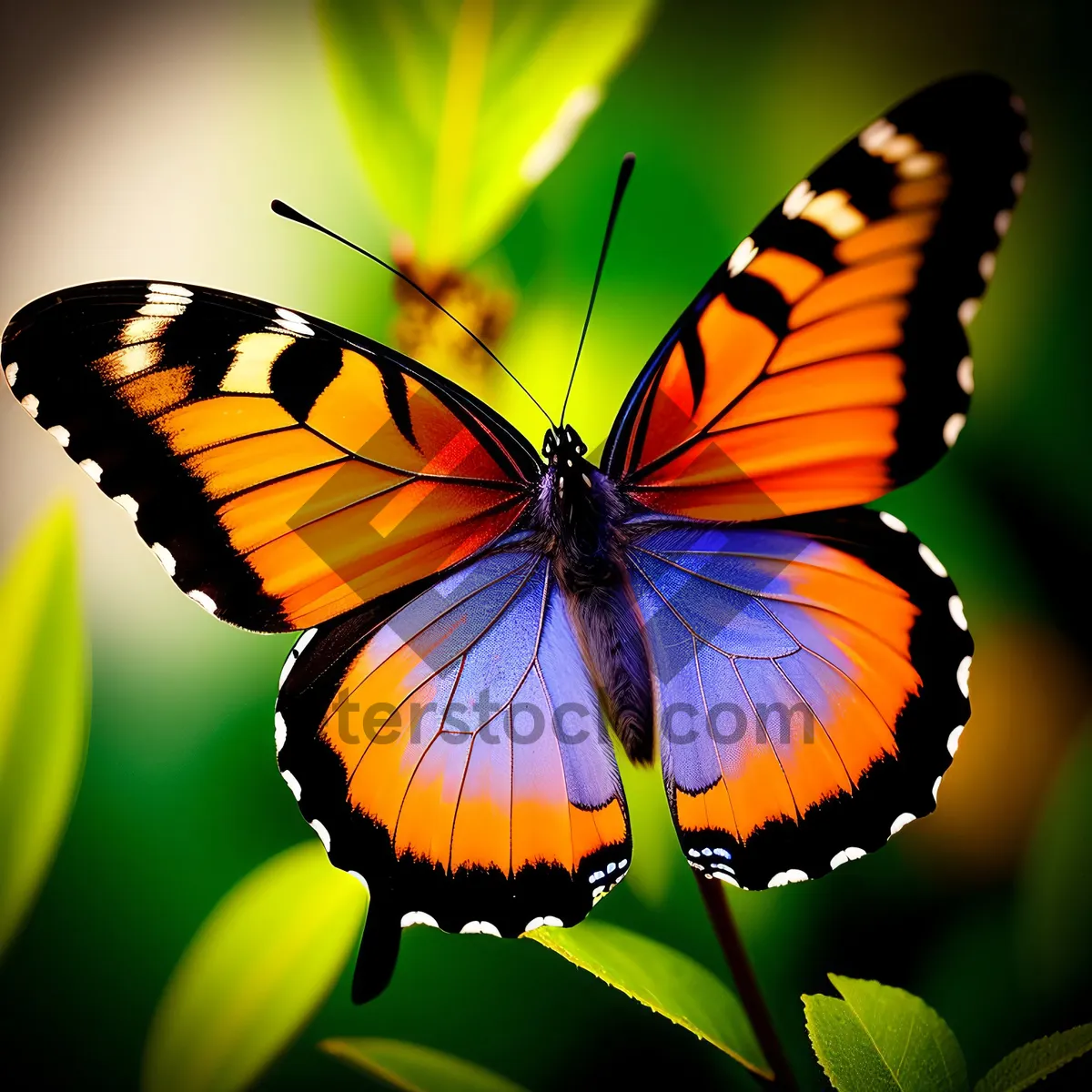 Picture of Vibrant Monarch Butterfly in Blossoming Garden