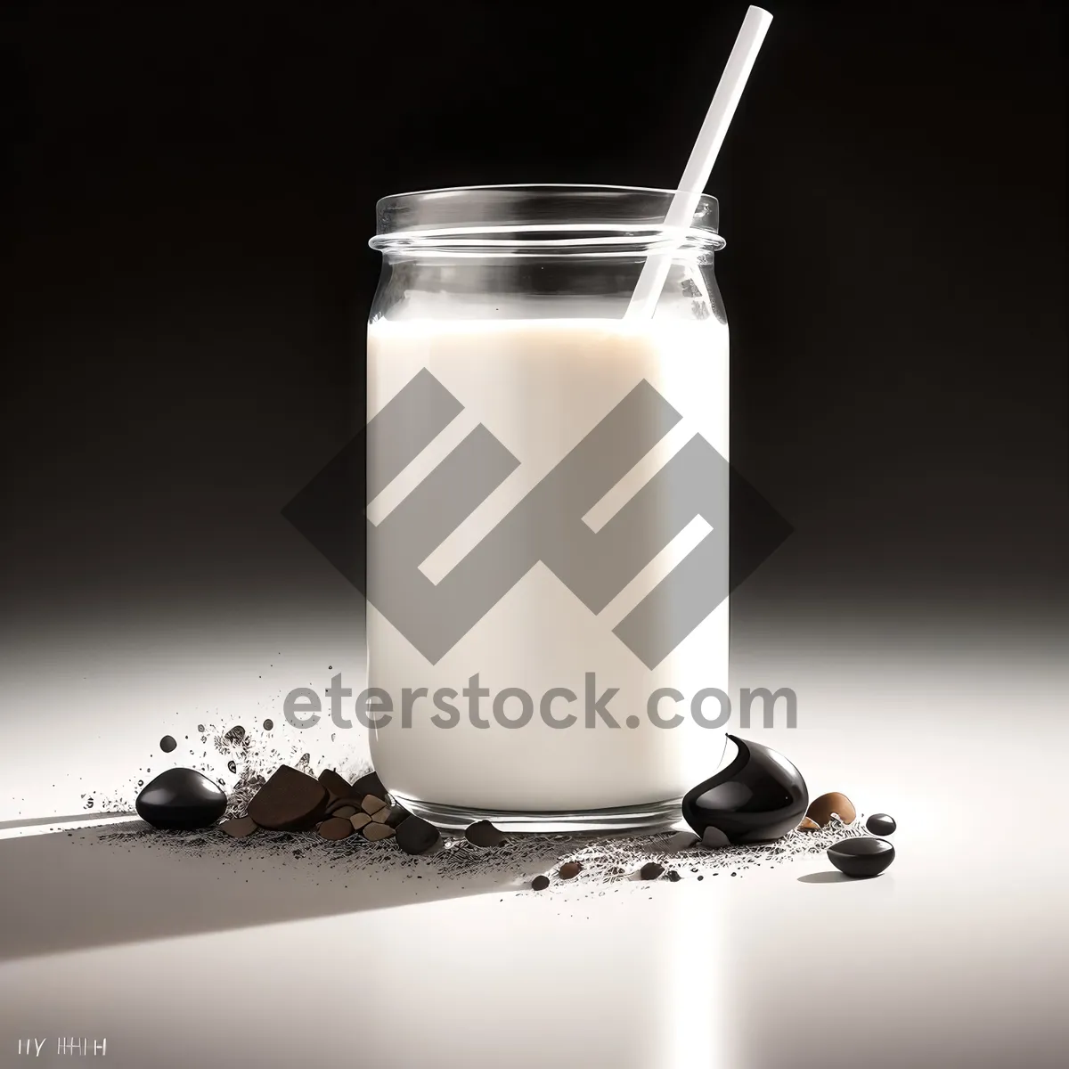 Picture of Refreshing Fruit Yogurt Smoothie in Glass Cup