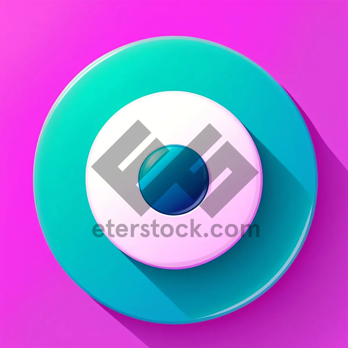 Picture of Shiny Round Media Button Icon