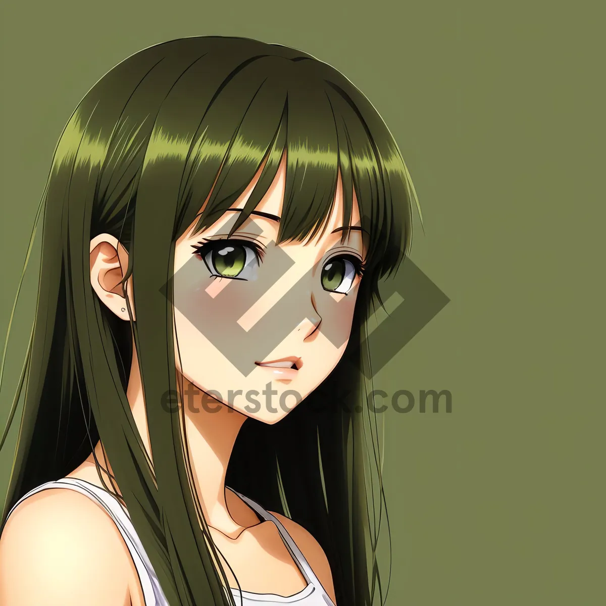 Picture of Seductively adorned lady with alluring black mask.