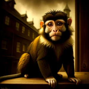 Wild Primate Display: Screen Monkey Statue