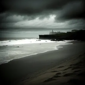 Serenity at Sunset: Shipwreck on the Beach