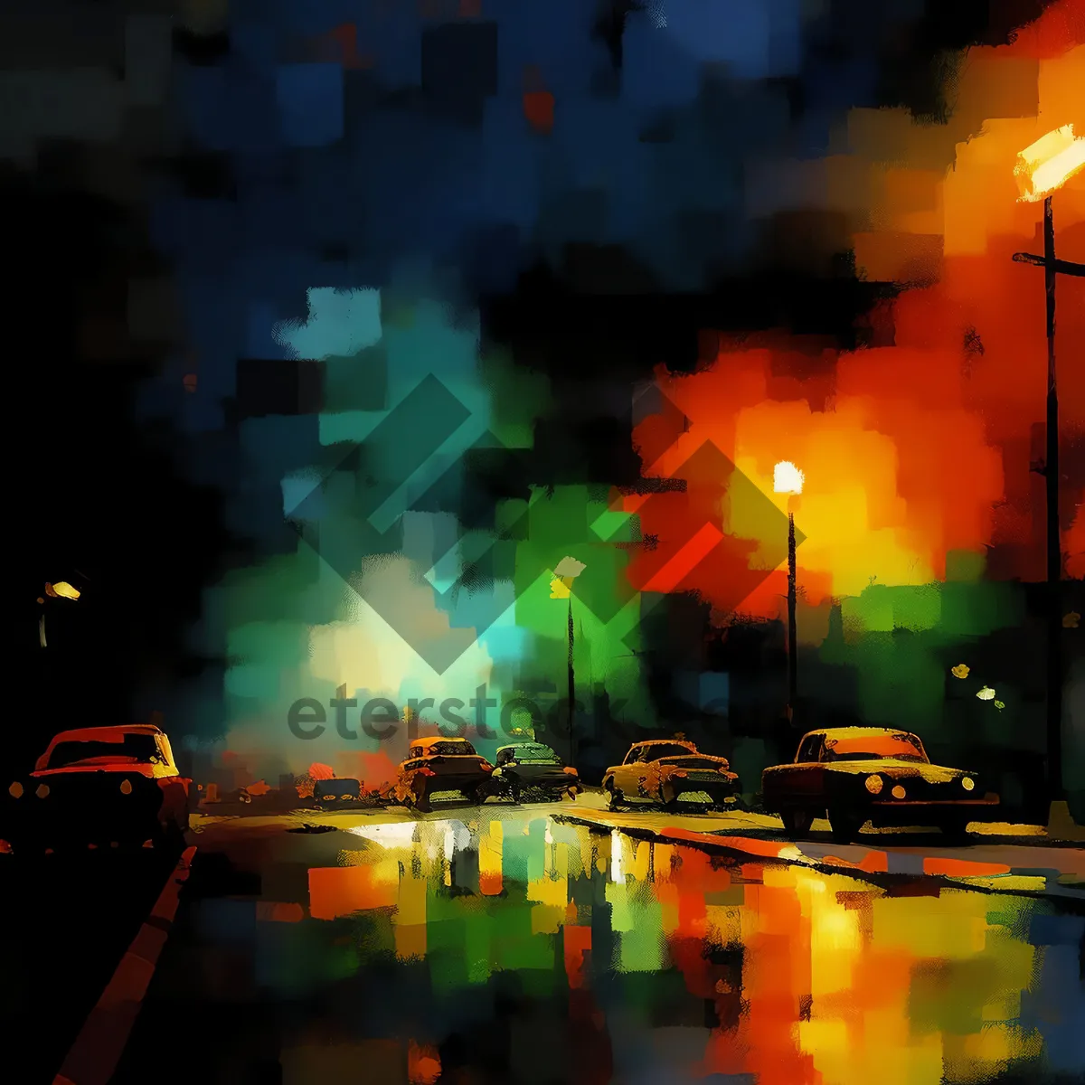 Picture of Night City Lighting Art Laser Show Spotlight Performance Theme