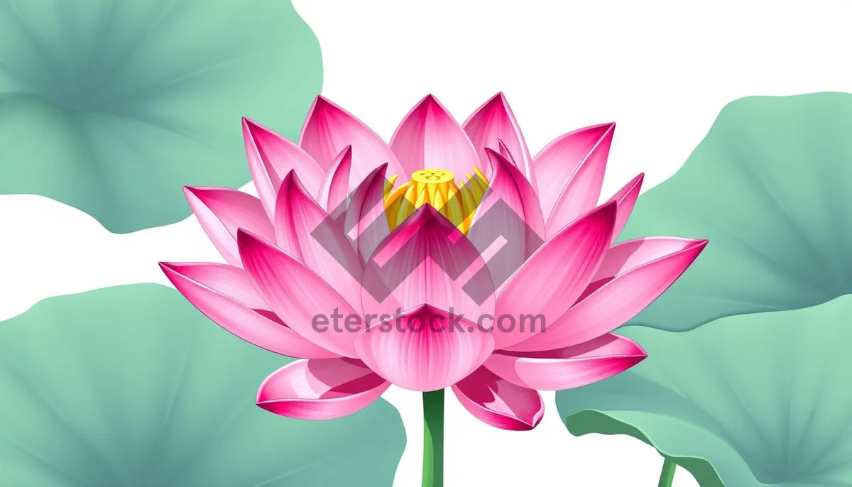 Picture of Summer Lotus Icon in Pink and Orange Color Palette