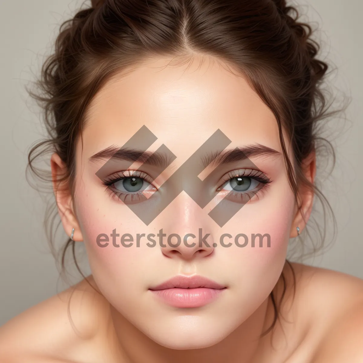 Picture of Gorgeous model with attractive face and elegant makeup.