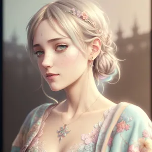 Blonde Princess Fashion Portrait: The Elegantly Attractive Lady