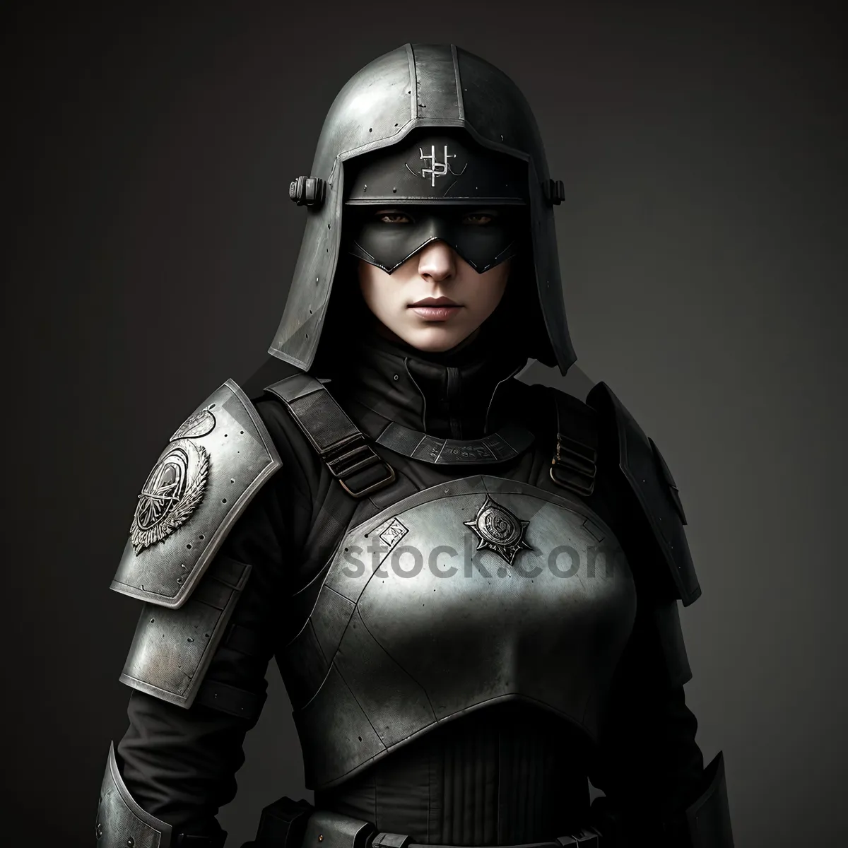 Picture of Defender in Protective Armor Suit