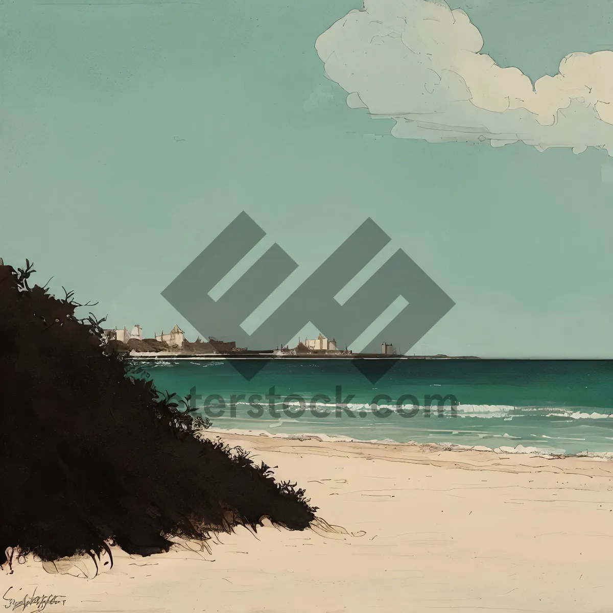 Picture of Tropical Paradise: Sun, Sand, and Sea