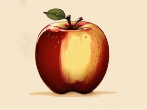 Fresh Organic Tomato and Apple Dewy Label.