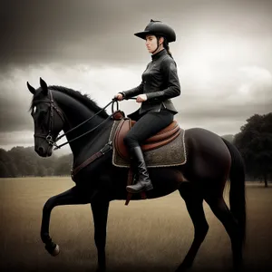 Sidesaddle Rider on Majestic Stallion - Equestrian Sport