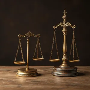 Antique Brass Scale for Business and Law