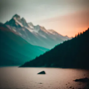 Dazzling Sunset Over Tranquil Ocean Waters