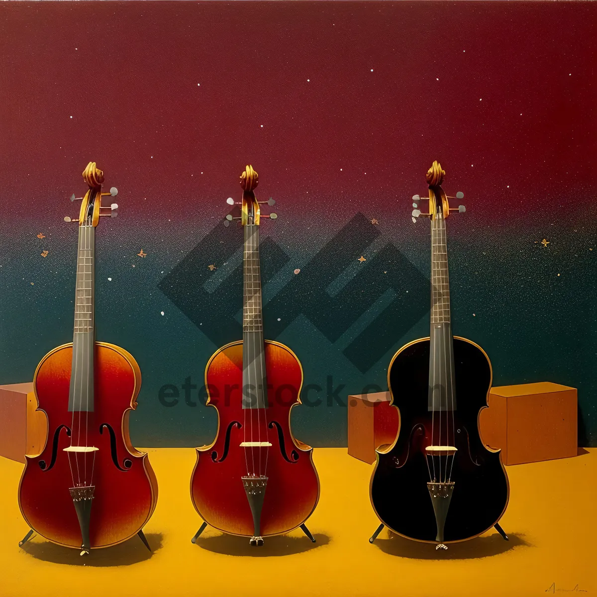 Picture of Melodious Stringed Instruments Create Musical Harmony