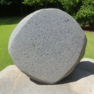 Golf Ball on Stone Seat in Resort Area