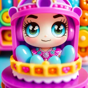 Cheerful Jelly Fun: Playful Cartoon Virus Art Toy