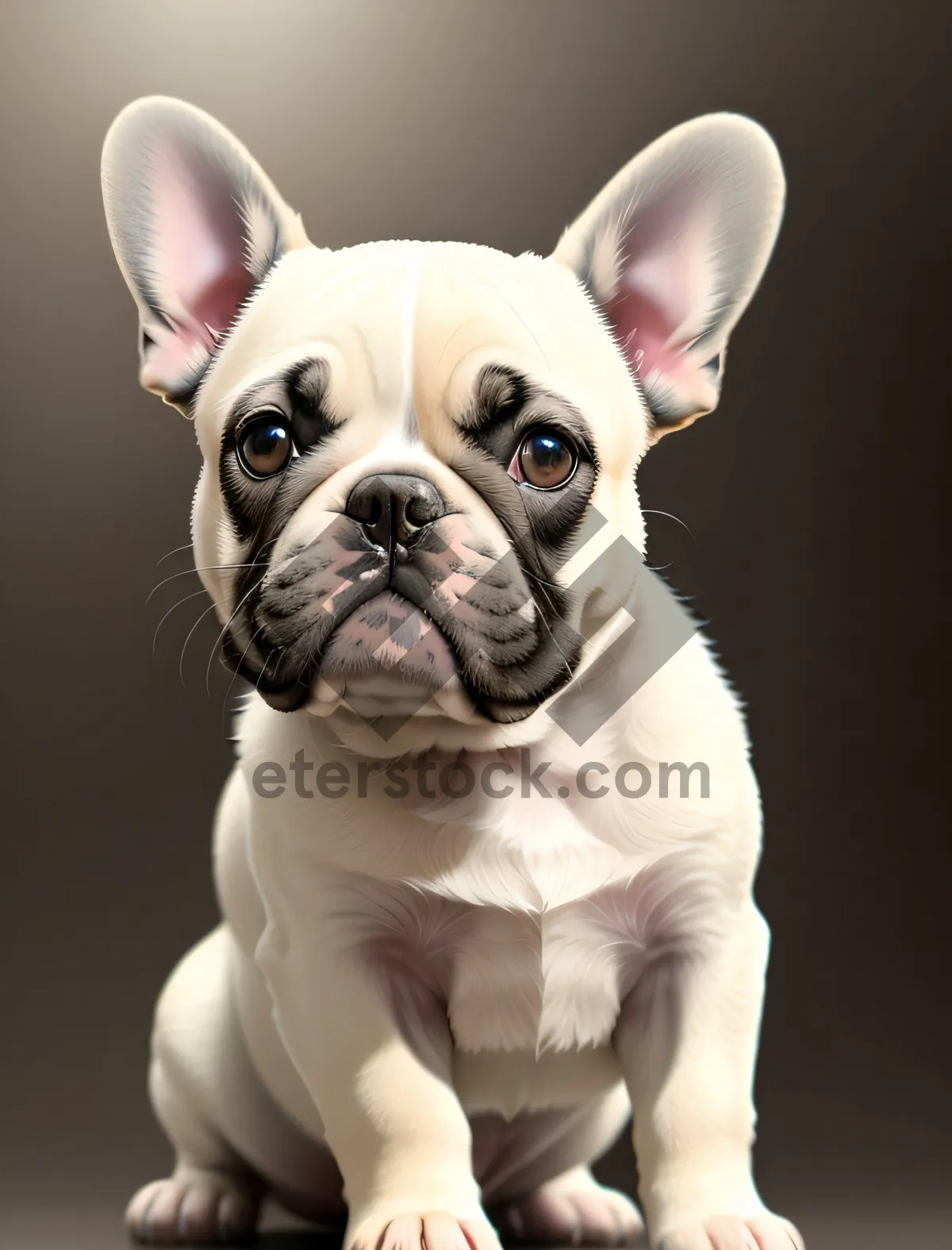 Picture of Funny Wrinkled Bulldog Puppy: Adorable Canine Companion