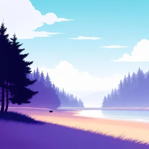 Glorious Sunset Over Serene Lake