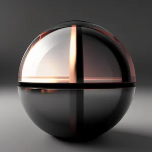 Shiny Glass Button Icon with Reflection