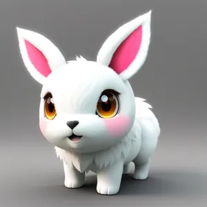 Cute Bunny Piggy Bank Cartoon