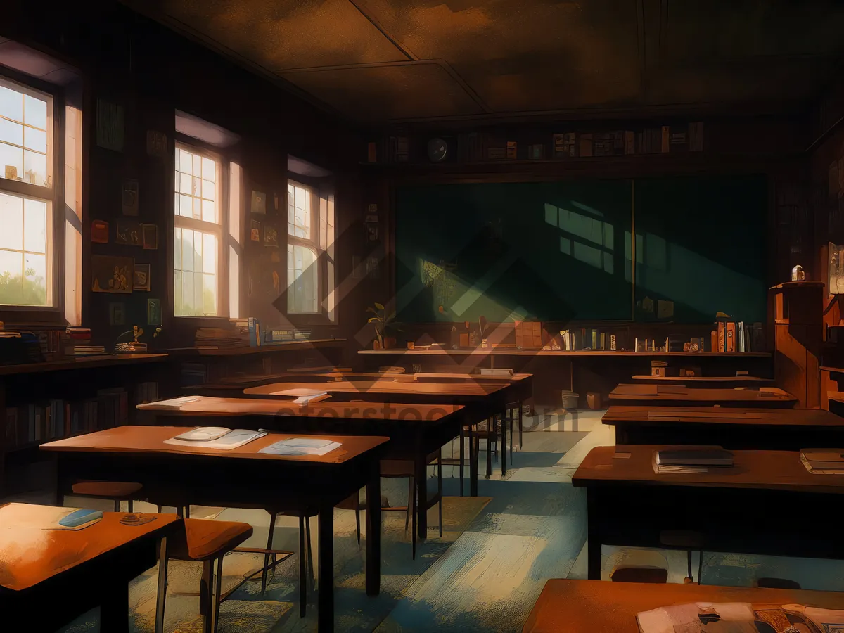 Picture of Modern Luxury Restaurant Interior Design with Wooden Furniture