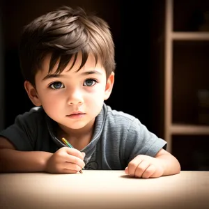 Smiling Child Portrait with Doll - Happy and Attractive Model